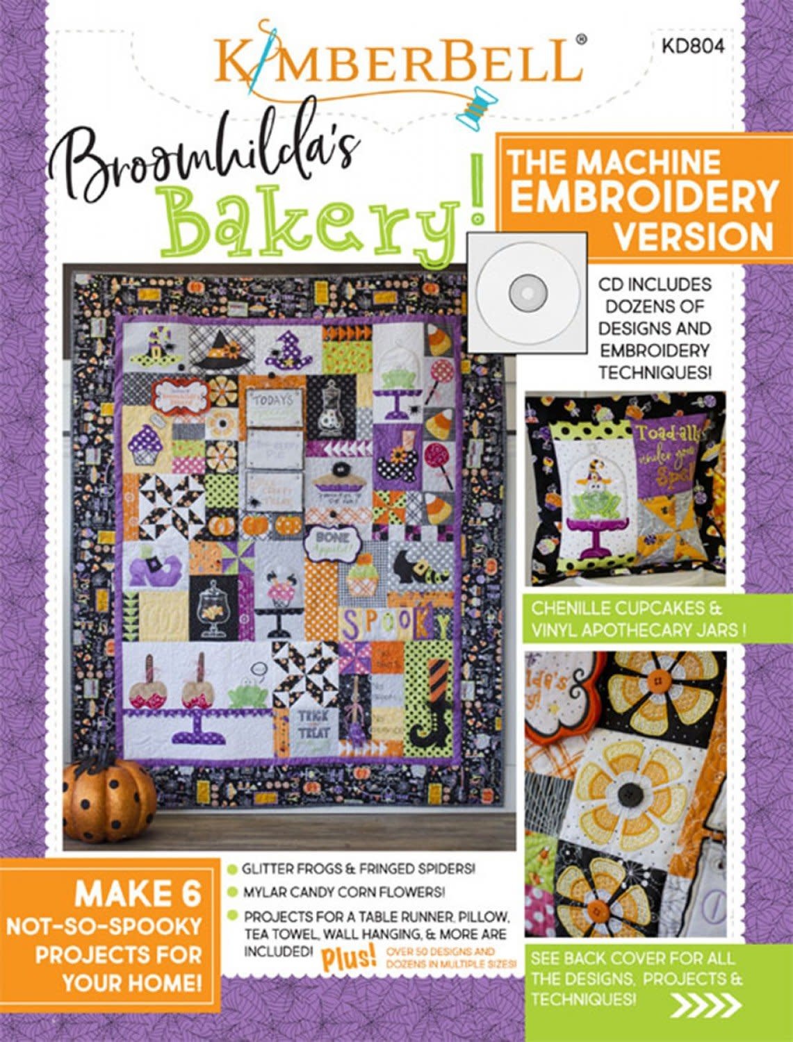 Kimberbell Designs Broomhilda's Bakery Book & Machine Embroidery CD