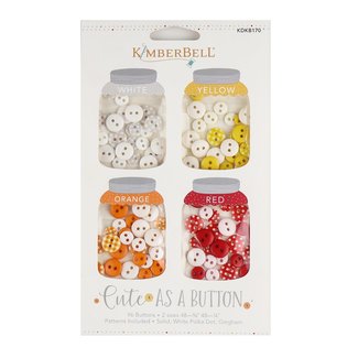 Kimberbell Designs Cute As A Button - White, Yellow, Orange, Red