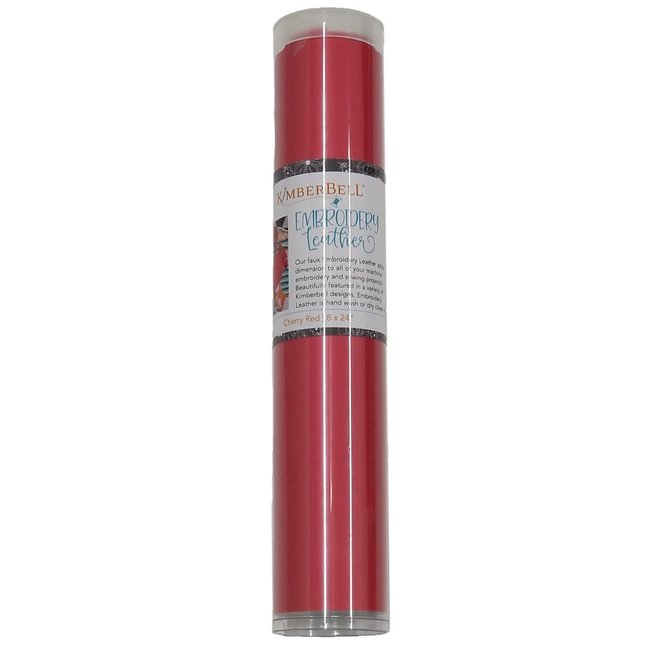 Embroidery Leather:  Cherry Red, Discontinued, While Supplies Last