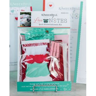 Kimberbell Designs Love Notes Embellishment Kit, Discontinued, While Supplies Last