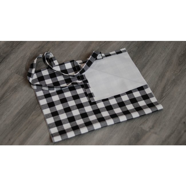 Tote Blank, Buffalo Check, Black & White, Discontinued, While Supplies Last