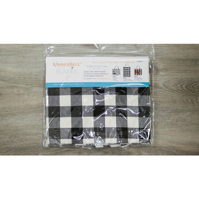 Tote Blank, Buffalo Check, Black & White, Discontinued, While Supplies Last