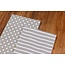 Dots & Stripes Tea Towels:  Grey