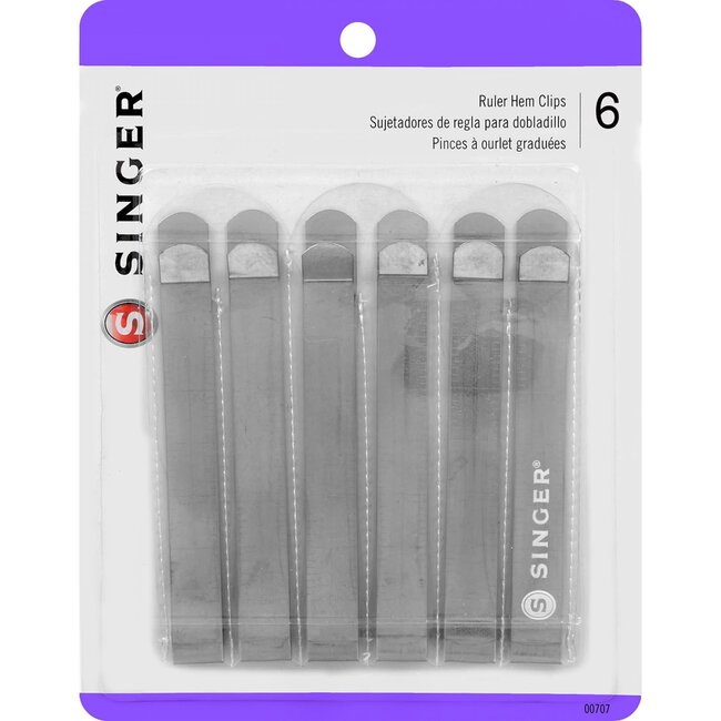Ruler Hem Clips 6pc