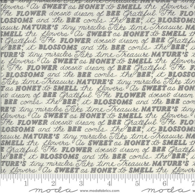 BEE GRATEFUL, SWEET WORDS, DOVE GREY (19963 14) PER CM OR $21/M