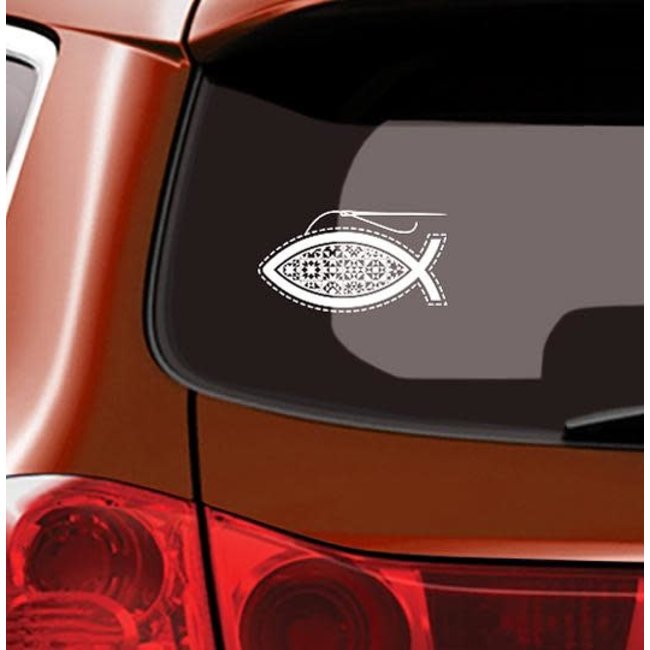 Christian Quilter White Vinyl Window Decal Stitch by Stitch