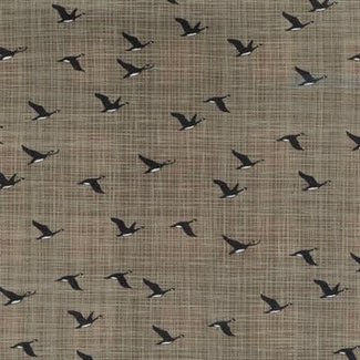 Kate & Birdie Paper Co. True North 2, Geese, Tan 513213-16 per cm or $20/m