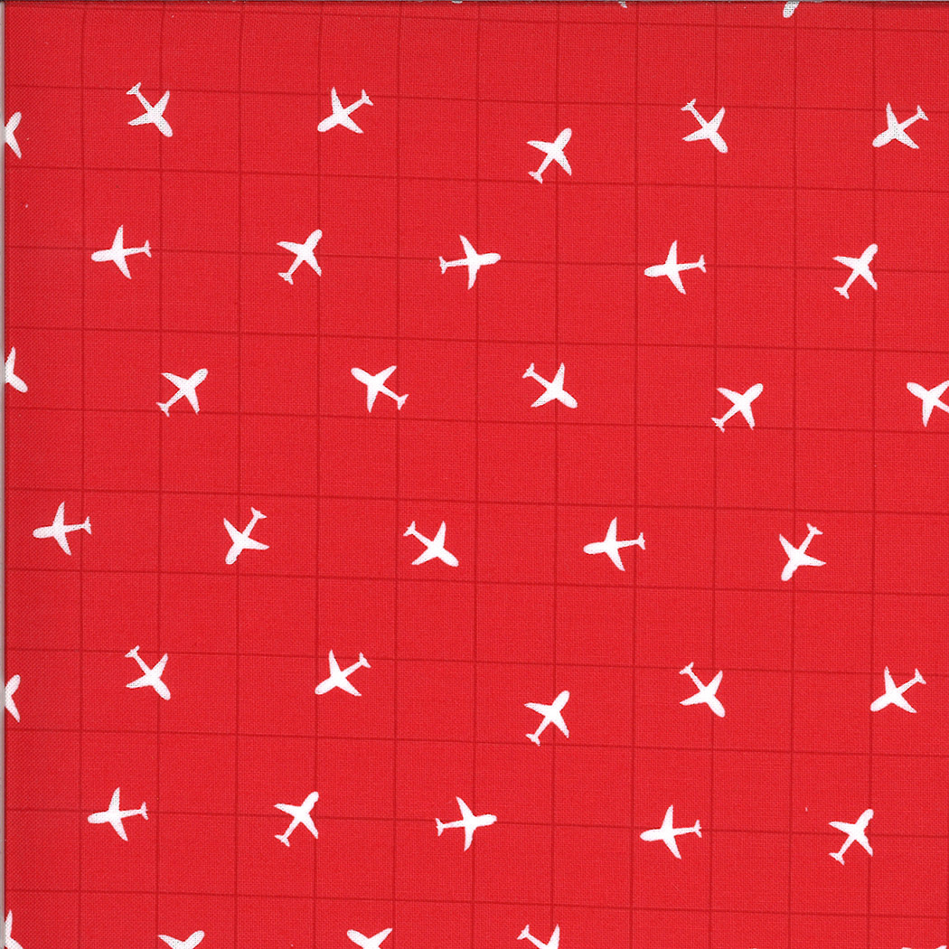 On The Go, Airplane Grid, Red Light (20726 16) $0.20 per cm or $20/m