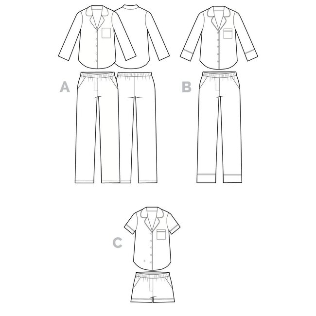 Carolyn Pajama Pattern 0-20