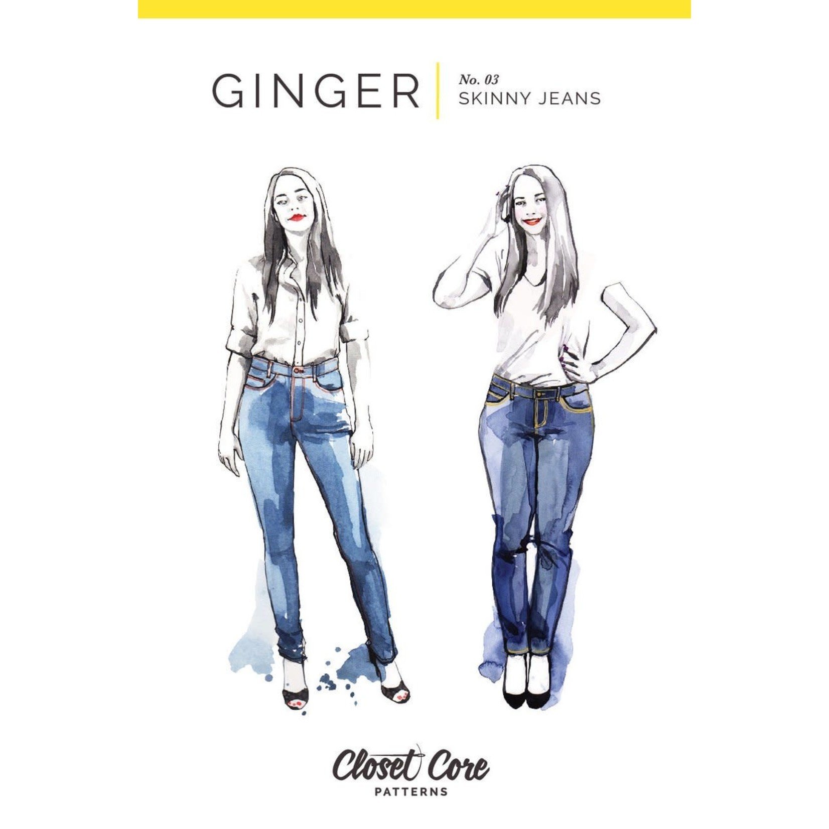 Closet Core Patterns Closet Core - Ginger Skinny Jeans Pattern 0-20