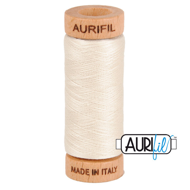AURIFIL 80 WT Silver White 2309 Cotton