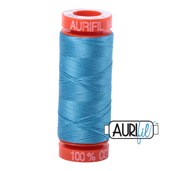 AURIFIL 50 WT Bright Teal 1320 Small Spool