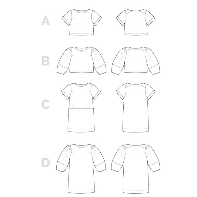 Cielo Top and Dress Pattern 0-20