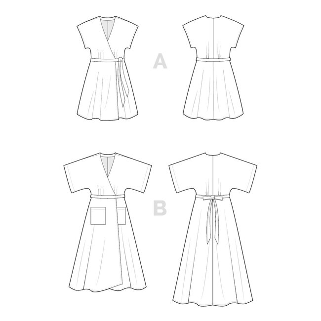 Elodie Wrap Dress Pattern 0-20