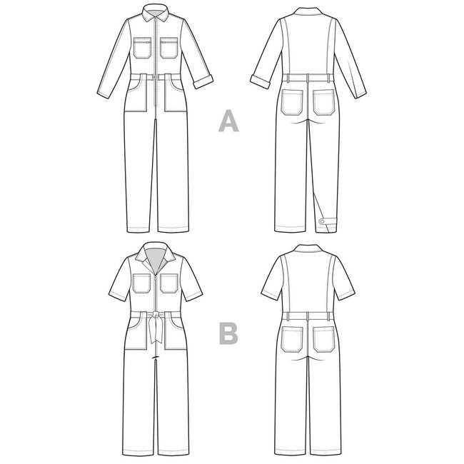 Closet Core - Blanca Flight Suit Pattern 0-20 - Stitch by Stitch