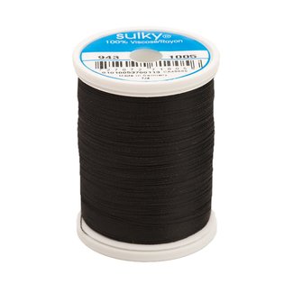 Sulky Rayon Thread 2-ply 40wt 268d 850yds Black