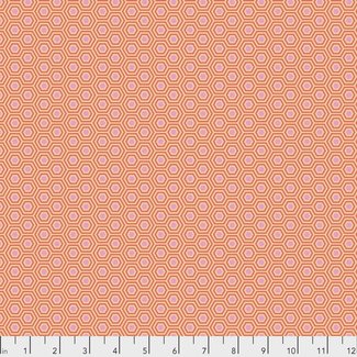 Tula Pink Tula Hexy, Peach Blossom $0.17  per cm or $17/m