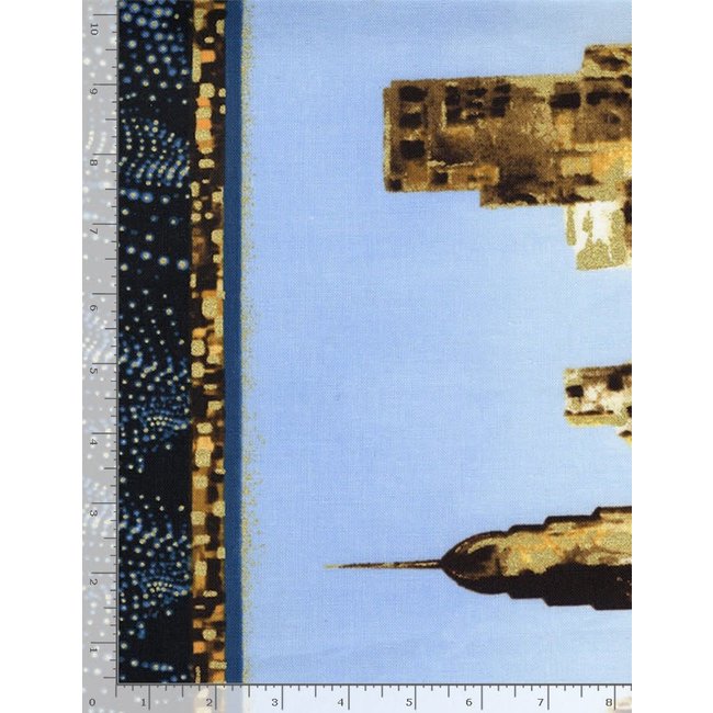 Gilded City, Landscape 11 inch Stripe, Multi (8151-MUL) $0.11/cm or $11/m Sale