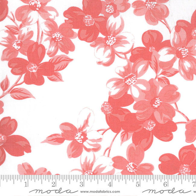 Sunday Stroll, Full Bloom, White Pink 55220 23 $0.20 per cm or $20/m