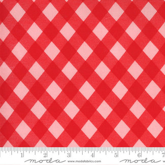 Bonnie & Camille Sunday Stroll, Picnic Gingham, Red Pink 55227 13 $0.20 per cm or $20/m
