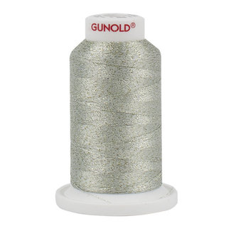 Gunold Poly Sparkle™ (Star™) Mini-King Cone 1,100 YD, 30 Wt, Pale Celadon with Gold 50525