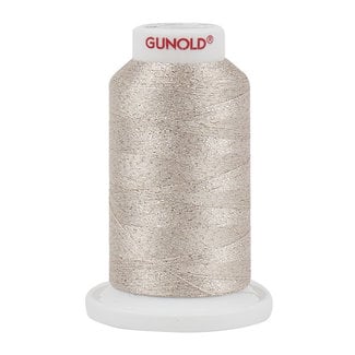 Gunold Poly Sparkle™ (Star™) Mini-King Cone 1,100 YD, 30 Wt, Light Ecru with Silver Sparkle 50522