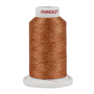 Gunold Poly Sparkle™ (Star™) Mini-King Cone 1,100 YD, 30 Wt, Salmon Peach with Gold Sparkle 50574