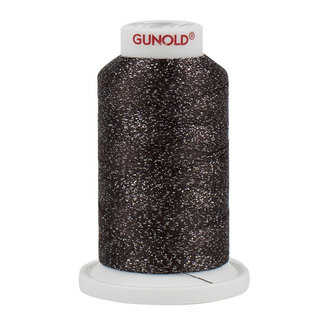 Gunold Poly Sparkle™ (Star™) Mini-King Cone 1,100 YD, 30 Wt, Dark Tawny Brown with Silver Sparkle 50605