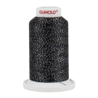 Gunold Poly Sparkle™ (Star™) Mini-King Cone 1,100 YD, 30 Wt, Charcoal Gray with Silver Sparkle 50607