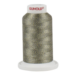 Gunold Poly Sparkle™ (Star™) Mini-King Cone 1,100 YD, 30 Wt, Medium Khaki with Gold Sparkle 50630