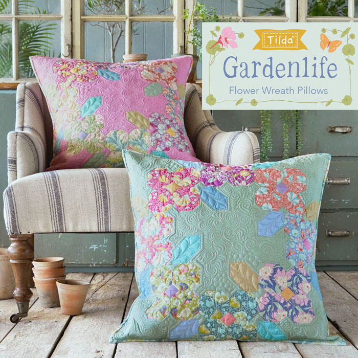 Tilda Gardelife Flower Wreath Pillow Free Pattern 