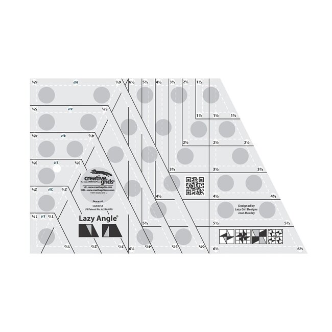 Creative Grids Lazy Angle Quilt Ruler CGR3754