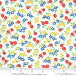 Chloe's Closet 30s Playtime, Poise Party Floral, Eggshell 33594-11 $0.20 per cm or $20/m