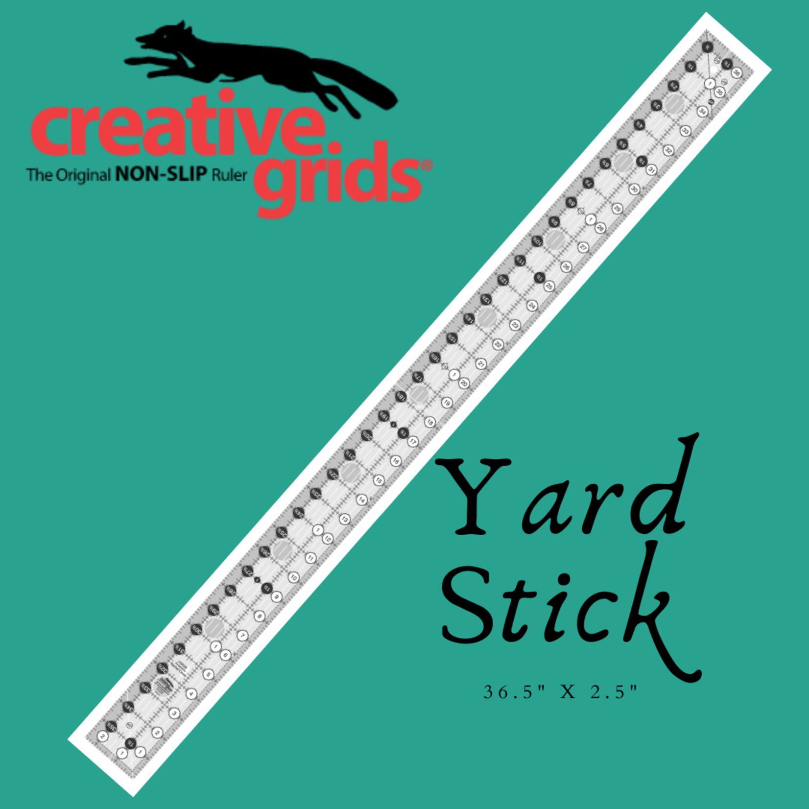 Creative Grids Creative Grids Yardstick Quilt Ruler 2-1/2in x 36-1/2in CGR236