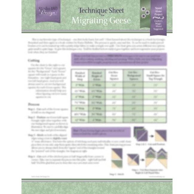 Migrating Geese - Technique Sheet