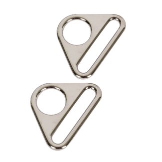 By Annie Triangle Ring Flat 1-1/2in Nickel Set of Two