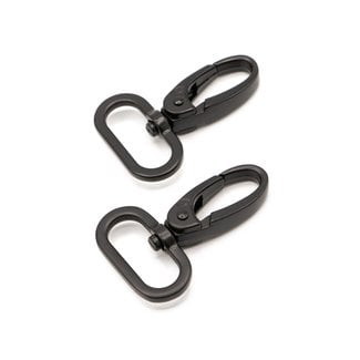 By Annie Swivel Hook 1in Black Metal Set of Two