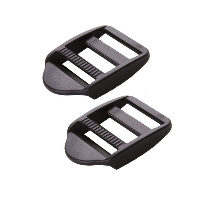 Strap Adjuster Black metal 1in 2pk