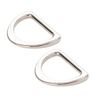 By Annie D Ring Flat 1in Nickel Set of Two
