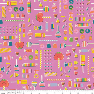 Riley Blake Designs Tiny Treaters, Retro Candy, Pink (C10482-PINK) $0.11/cm or $11/m Sale