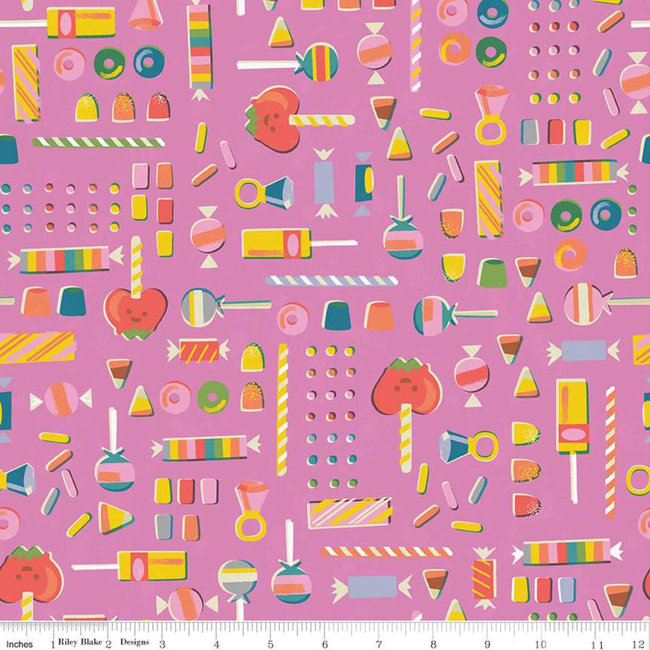Tiny Treaters, Retro Candy, Pink (C10482-PINK) $0.11/cm or $11/m Sale