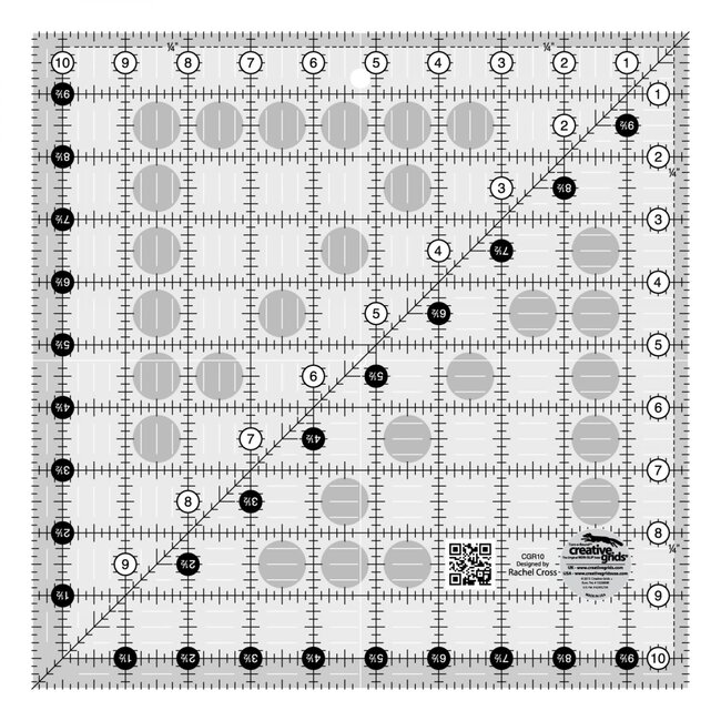Creative Grids 10 1/2 X 10 1/2 Ruler CGR10