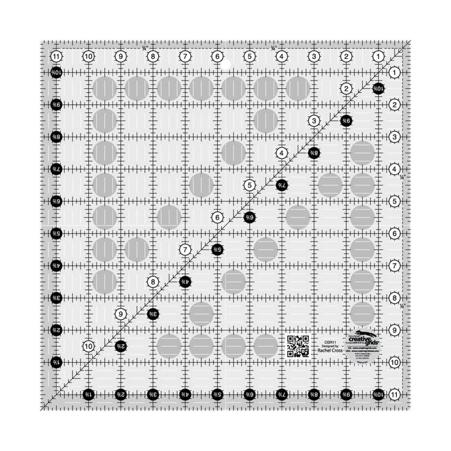 Creative Grids 11 1/2 X 11 1/2 Ruler CGR11