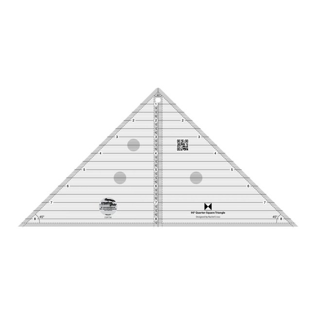 Creative Grids 90 Degree Quarter-Square Triangle Quilt Ruler CGRT90