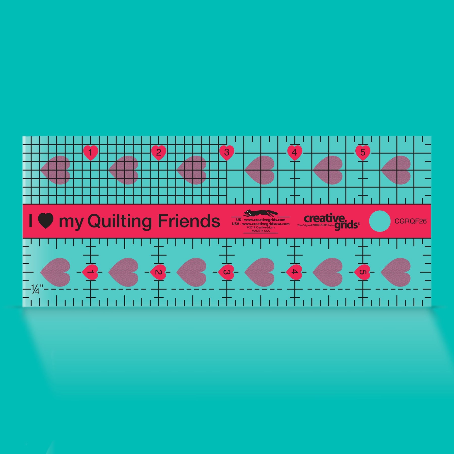 Creative Grids Creative Grids I Love My Quilt Friends Ruler  2 1/2 X  6 CGRQF26