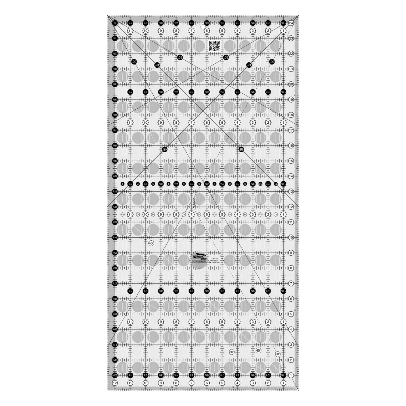 Creative Grids Creative Grids Quilt Ruler 12-1/2 x 24-1/2 CGR1224