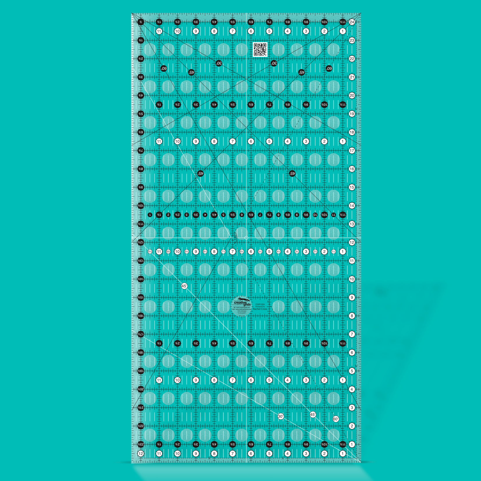 creative grids quilt ruler 12 1 2 x 24 1 2 stitch by stitch