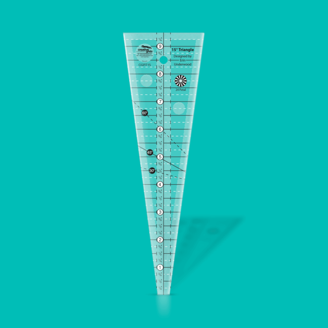 Creative Grids 15 Degree Triangle Ruler CGRT15