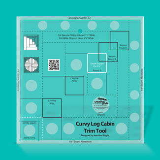 Creative Grids Creative Grids 8" Curvy Log Cabin Trim Tool CGRJAW5