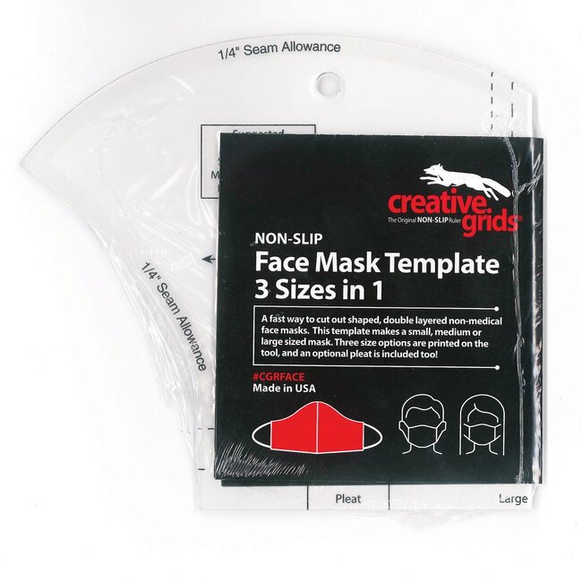 Creative Grids Face Mask Template 3 Sizes in 1 CGRFACE